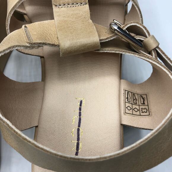 Anthropologie x Pilcro Tan Platform Leather Fisherman Sandals Size EU 40 / US 10 - Picture 7 of 8